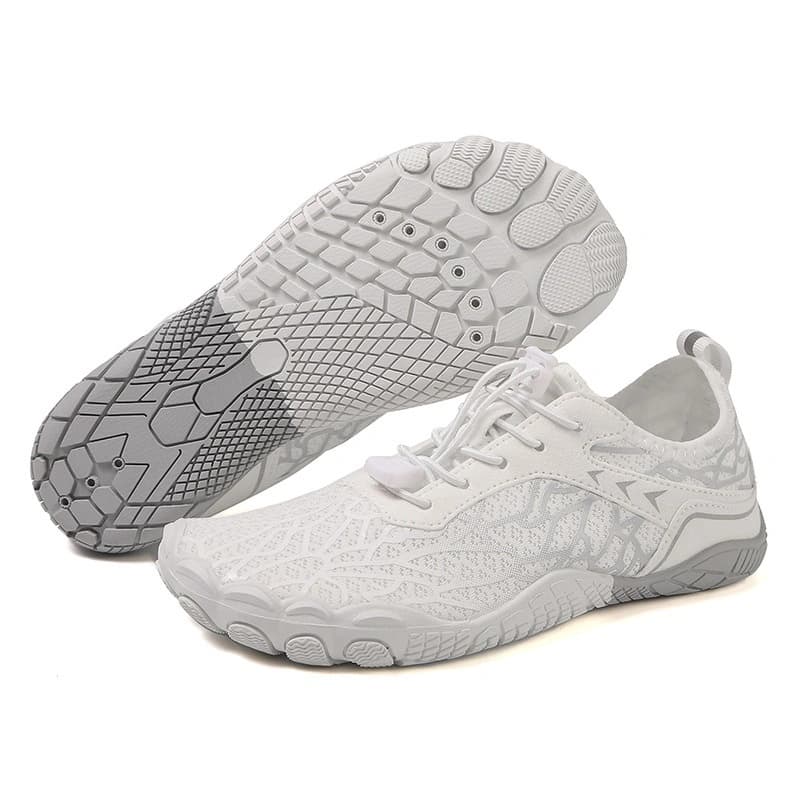 Breathable Light non-slip barefoot shoes White/Gray (Unisex)