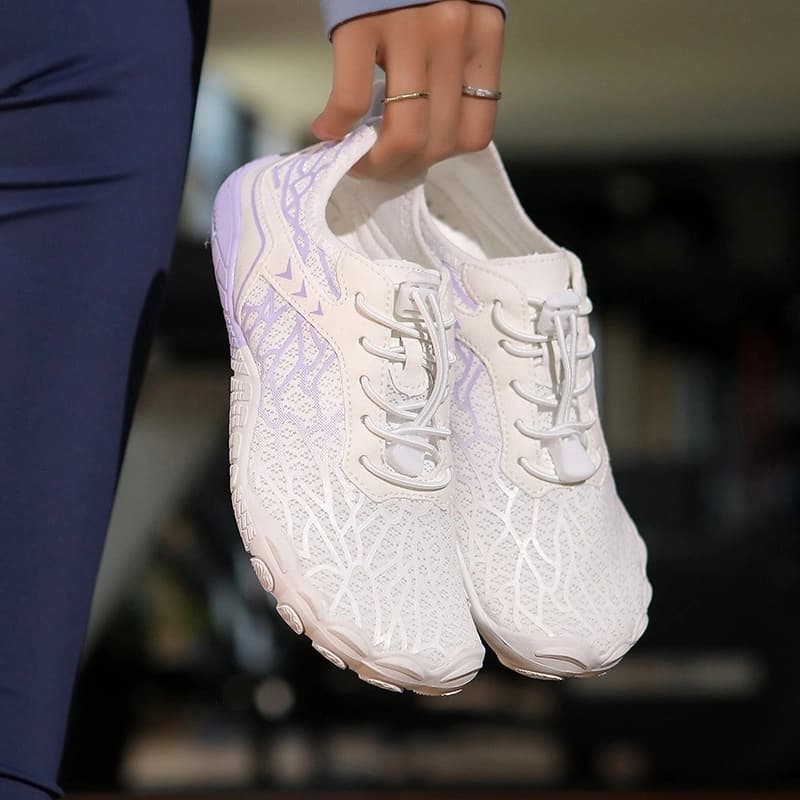 Breathable Light non-slip barefoot shoes White/Purple (Unisex)
