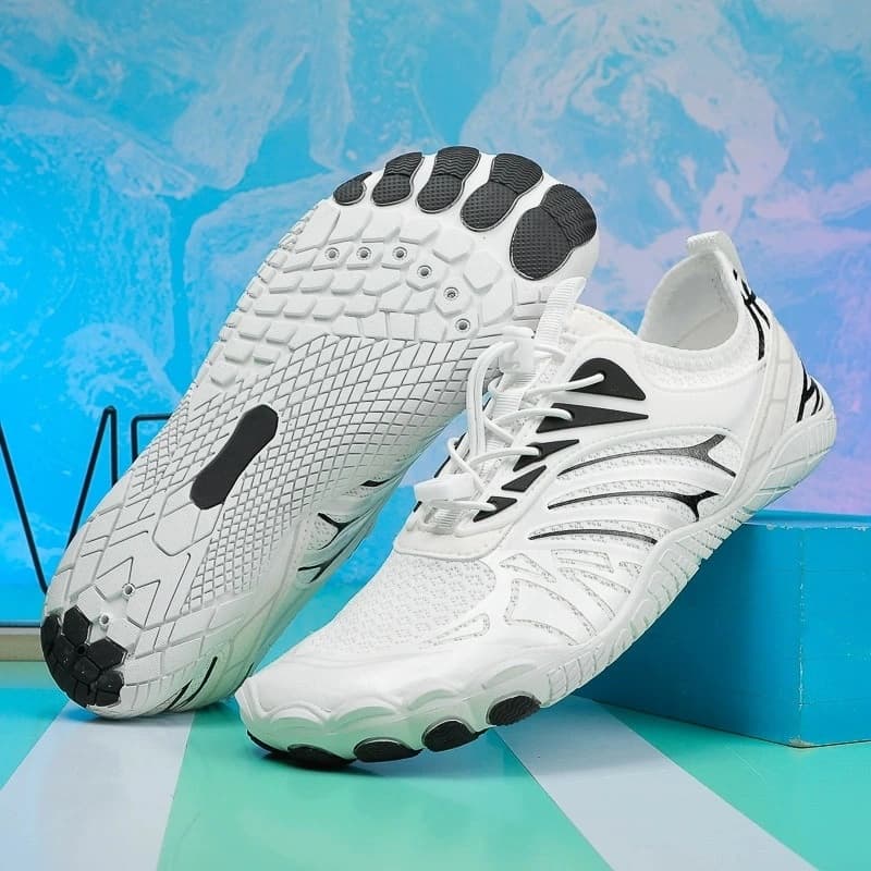 All-Terrain Light Non-Slip Barefoot Shoes White/Black (Unisex)