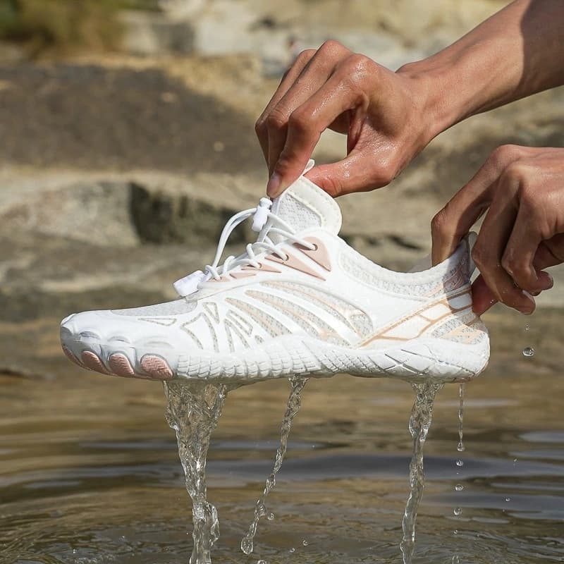All-Terrain Light Non-Slip Barefoot Shoes White/Pink (Unisex)
